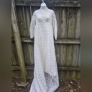 Vintage Lace Wedding Gown Handmade No Tag So Sweet